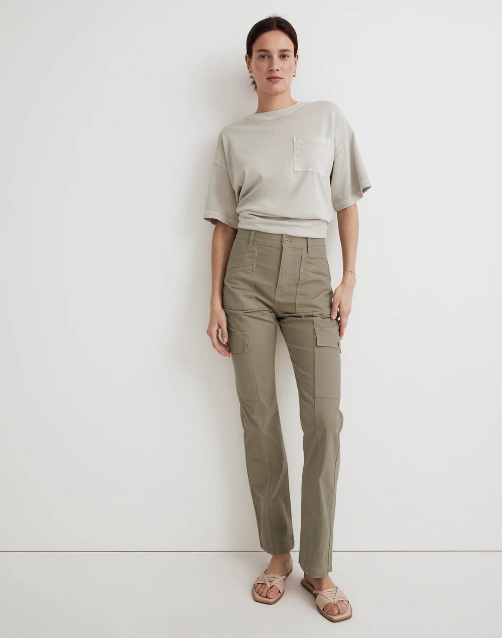 Madewell The Garment-Dyed 90’s Straight Cargo Pant Size 27 EUC